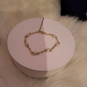 10 /$10 Elegant Gold and Pearl Bracelet